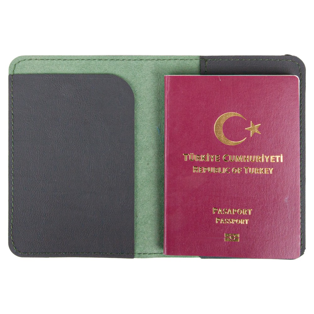 PASAPORTLUK YEŞİL DERİ