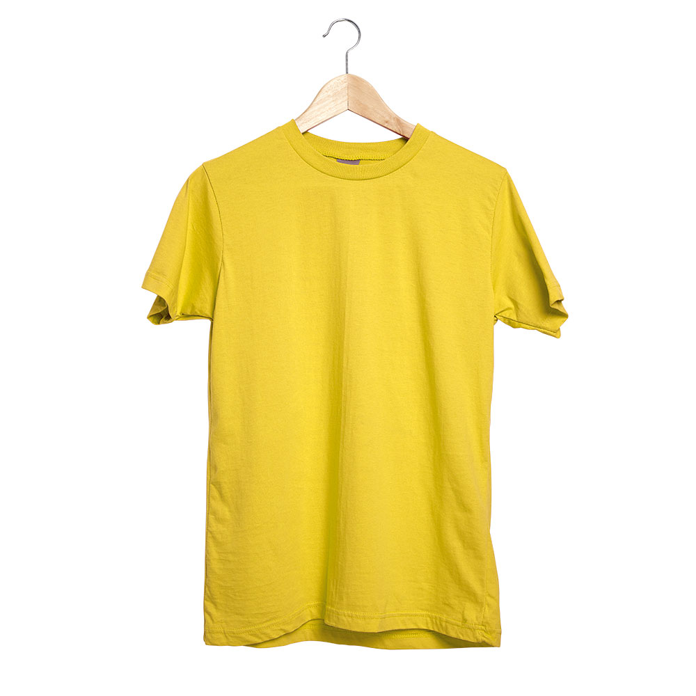 GARDENYA SARI XL SIFIR YAKA TİŞÖRT