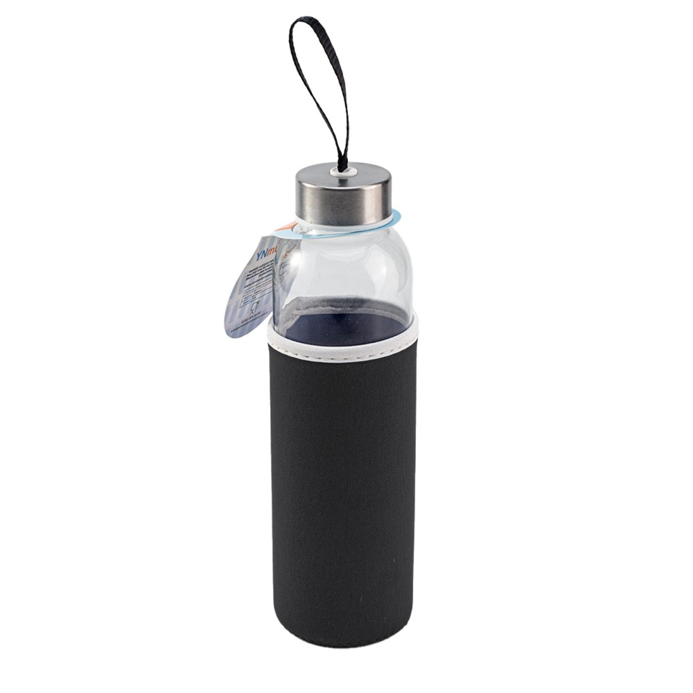 LADOGA SİYAH 550 ML CAM MATARA