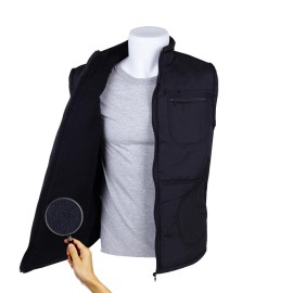 ALASKA SİYAH ÜÇ CEPLİ ŞİŞME YELEK L