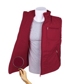 ALASKA KIRMIZI ÜÇ CEPLİ ŞİŞME YELEK L