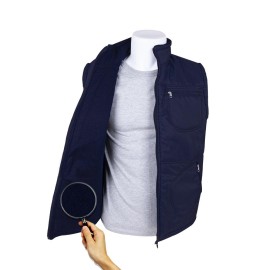 ALASKA LACİVERT ÜÇ CEPLİ ŞİŞME YELEK  XXL