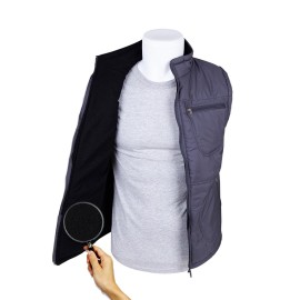 ALASKA FÜME ÜÇ CEPLİ ŞİŞME YELEK L